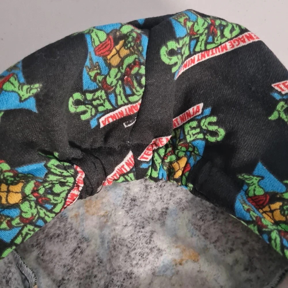 Vintage Teenage Mutant Ninja Turtles Hat Adult Raphael Painters Cap Handmade 90s